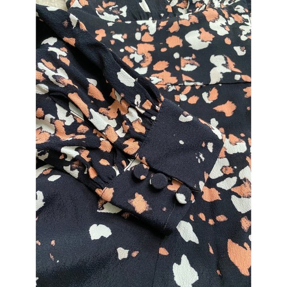 Whistles Mottled Animal Button Dress Size 6 - Picture 7 of 10